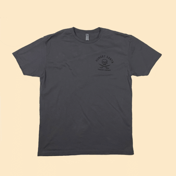 100% cotton T-Shirt with company logo on left side of chest in Dark Gray