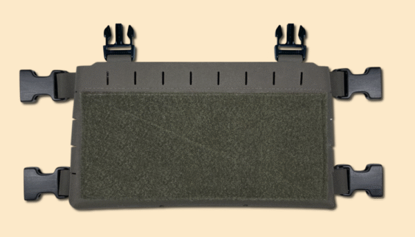 Chest rig placard in ranger green.