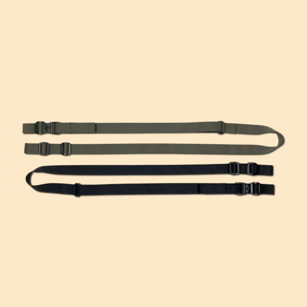 One, 1" sling in ranger green and one, 1" sling in black.