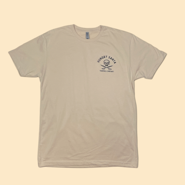 100% cotton T-Shirt with company logo on left side of chest in Tan.