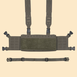 GL modular full size chest rig shown with H harness and backstrap