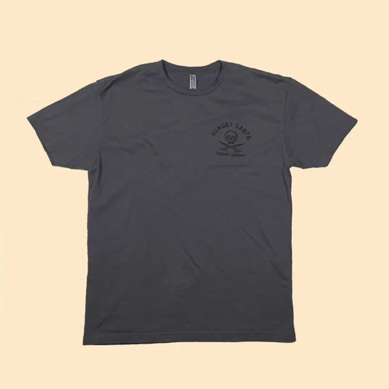 100% ringspun cotton gray t-shirt with soft fabric construction